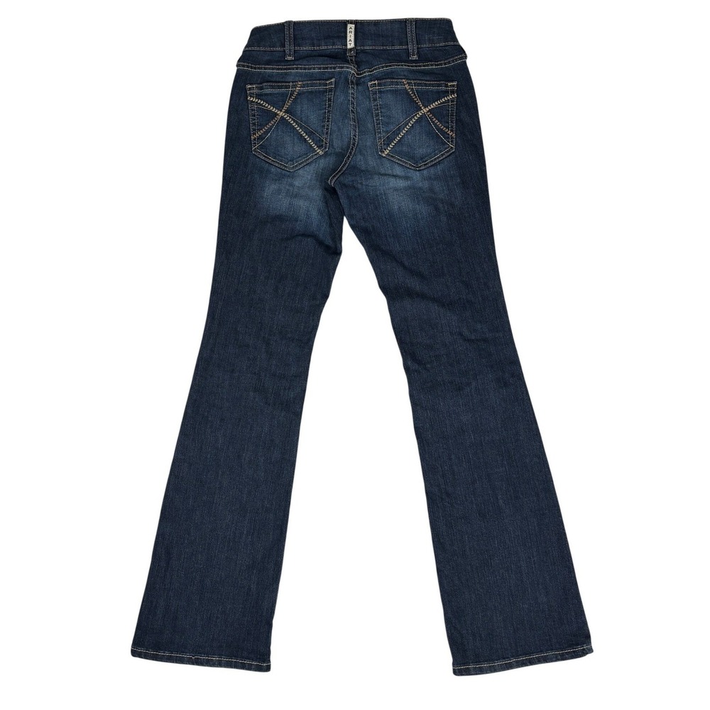 Ariat REAL Arrow Boot Jeans Women's 28R (29x33) Low Rise Dark Wash Stretch Denim - Picture 2 of 15